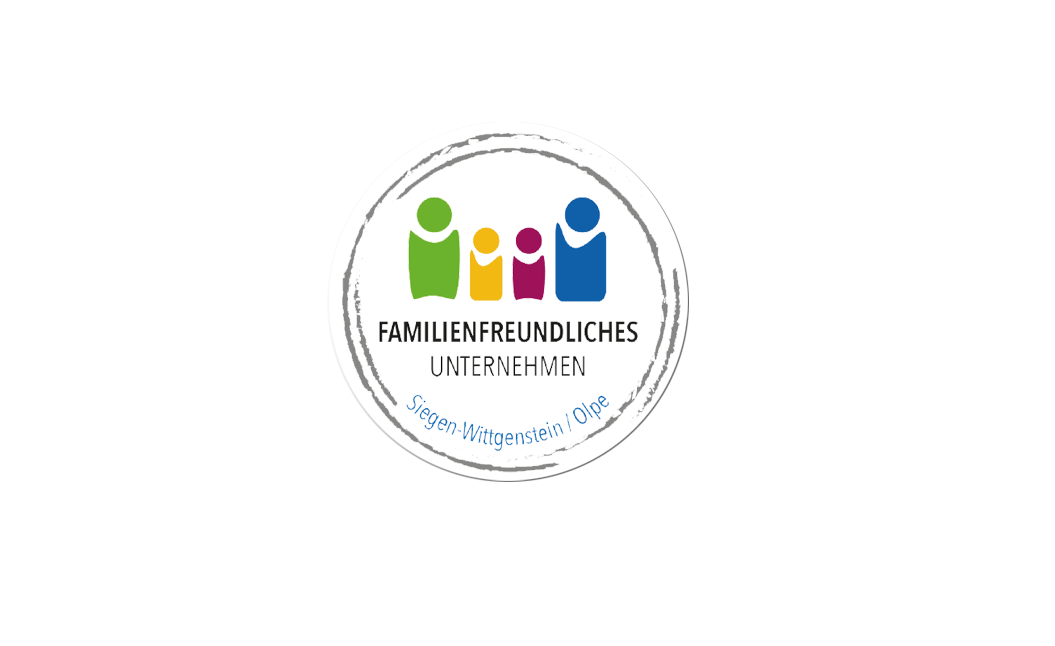 Siegel des familienfreundlichen Unternehmens und IHK Siegen Gütesiegel Ausbildung – Auszeichnung für Mitarbeiterförderung und hochwertige Ausbildung.